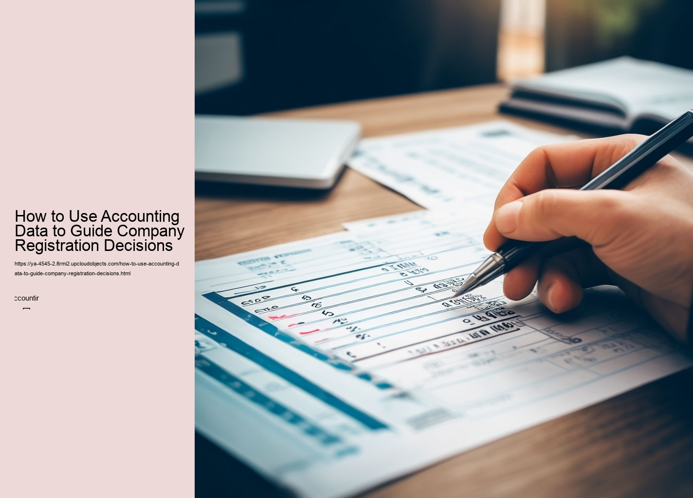 How to Use Accounting Data to Guide Company Registration Decisions